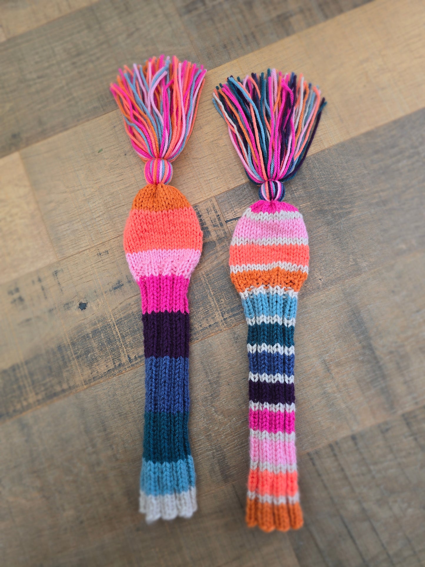 Hand Knit Golf Club Head Cover Retro-Vintage Custom Sunset Fairway Wood Covers