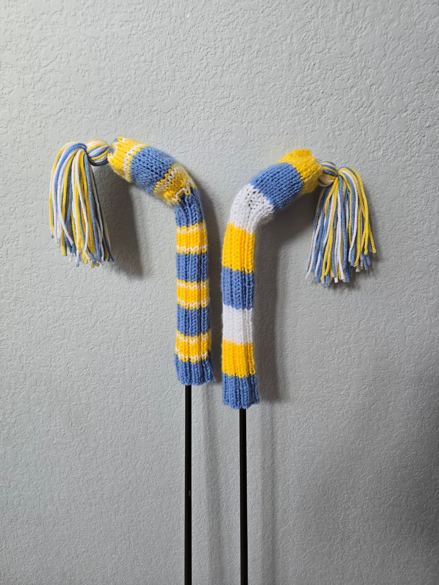 Custom Hand Knit Golf Club Covers for Fairway Woods with Tassels