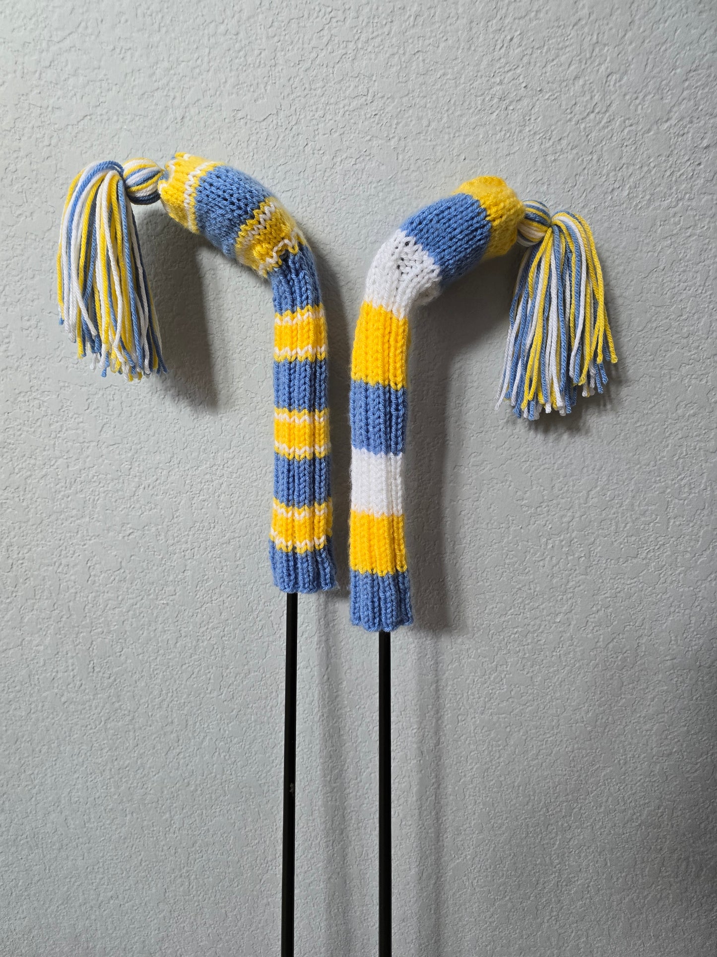 Custom Hand Knit Golf Club Covers for Fairway Woods with Tassels