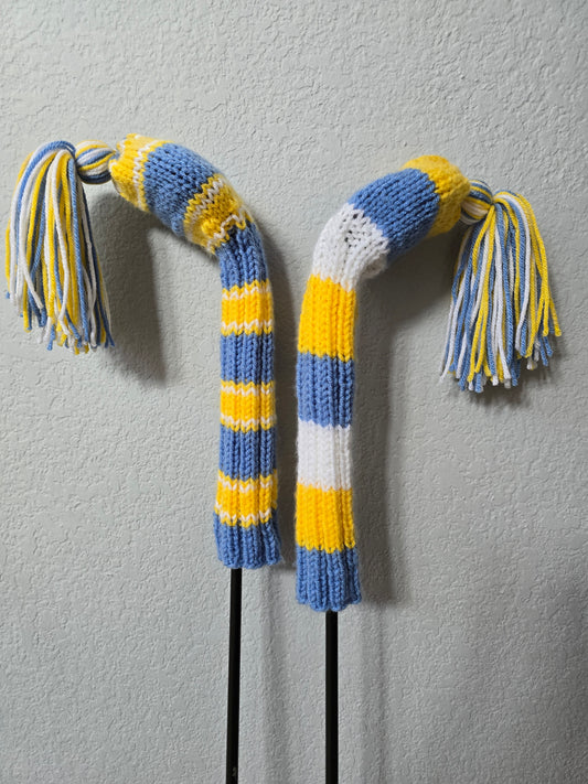 Custom Hand Knit Golf Club Covers for Fairway Woods with Tassels