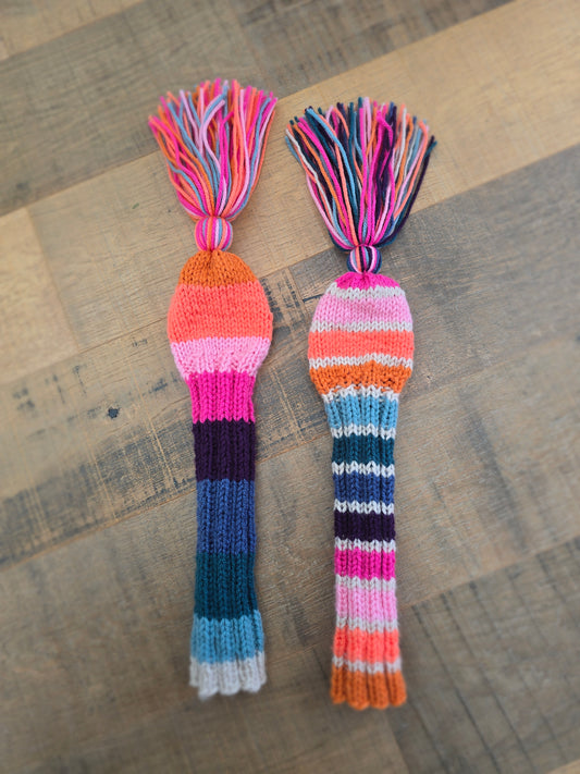 Hand Knit Golf Club Head Cover Retro-Vintage Custom Sunset Fairway Wood Covers