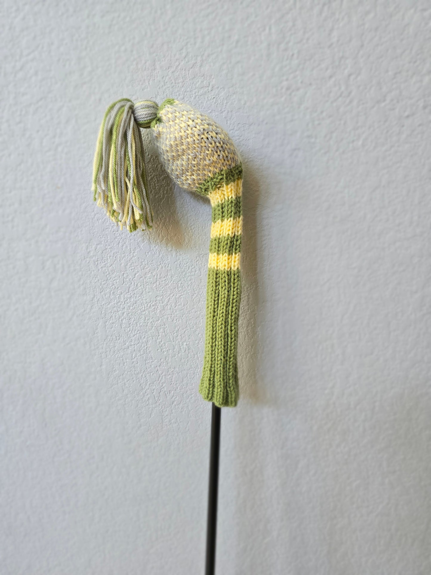 Custom Hand Knit Golf Club Head Cover Retro-Vintage Black, Red & White with Tassel for Driver for Josh