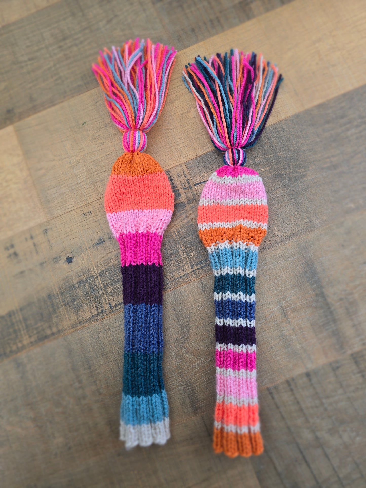 Hand Knit Golf Club Head Cover Retro-Vintage Custom Sunset Fairway Wood Covers