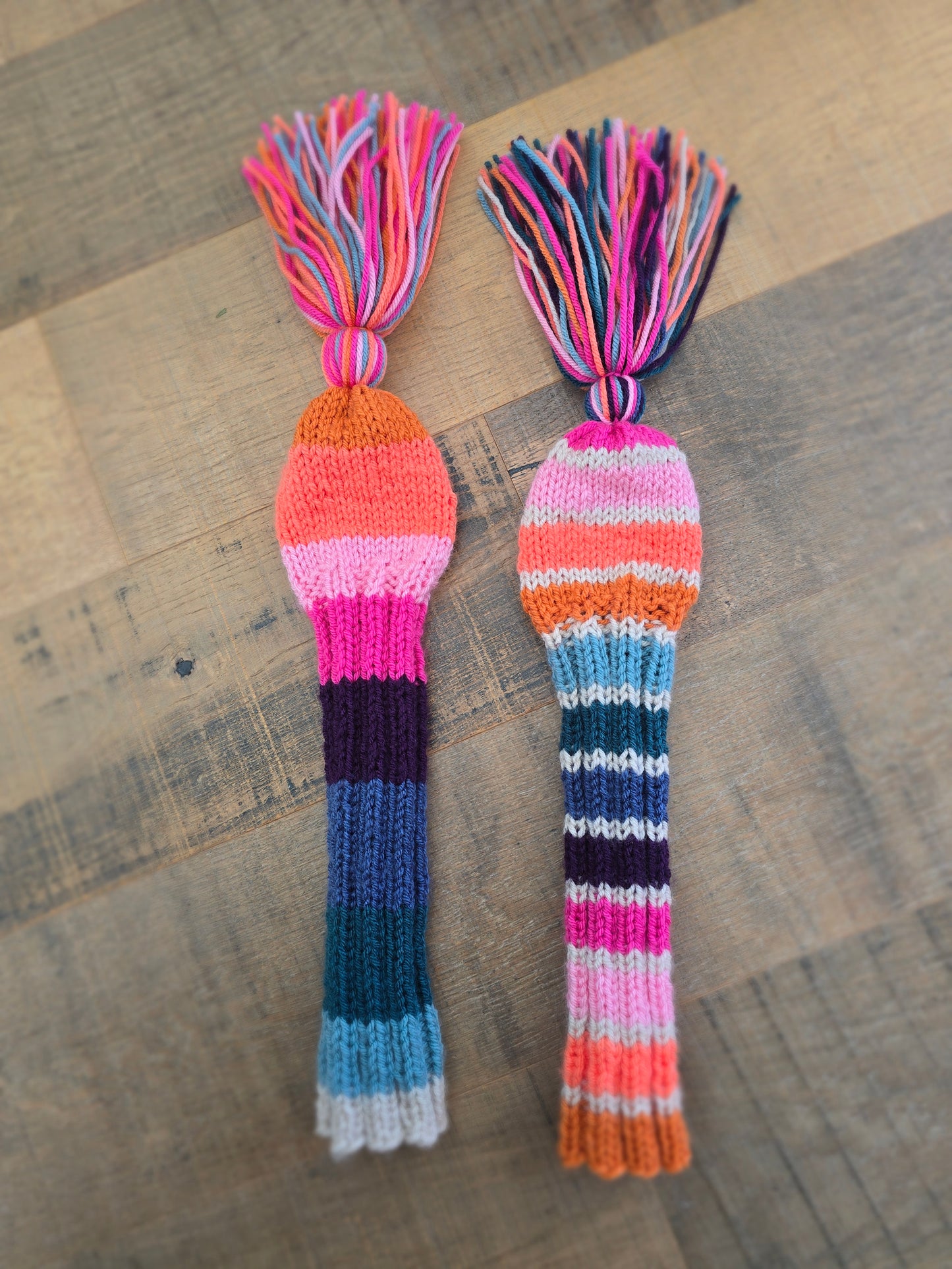 Hand Knit Golf Club Head Cover Retro-Vintage Custom Sunset Fairway Wood Covers
