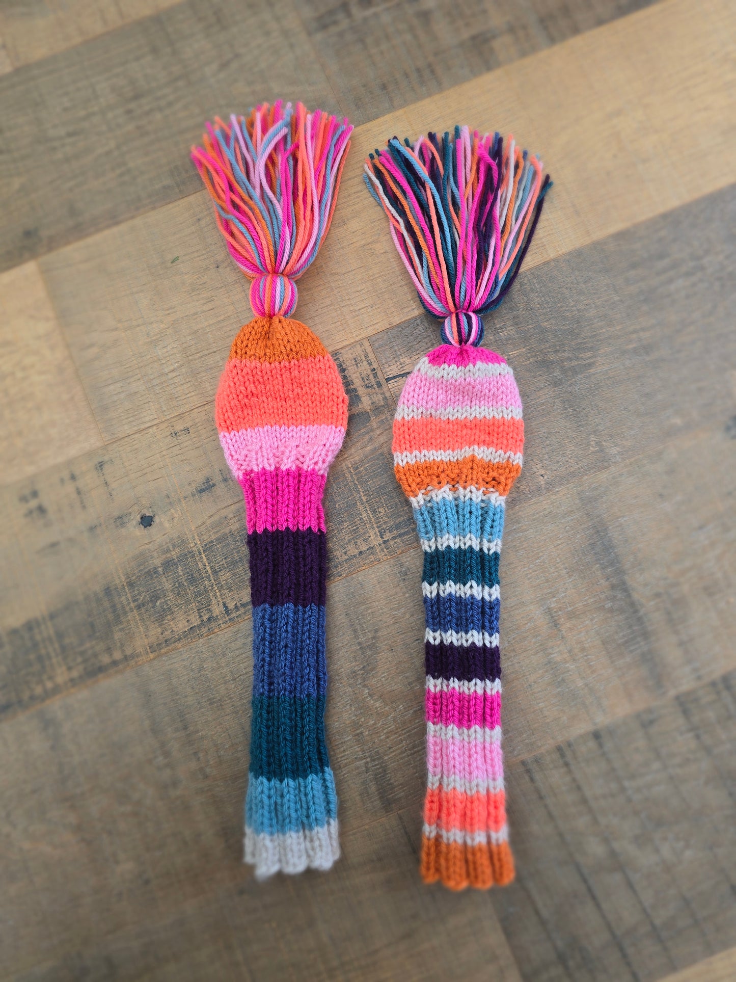 Hand Knit Golf Club Head Cover Retro-Vintage Custom Sunset Fairway Wood Covers