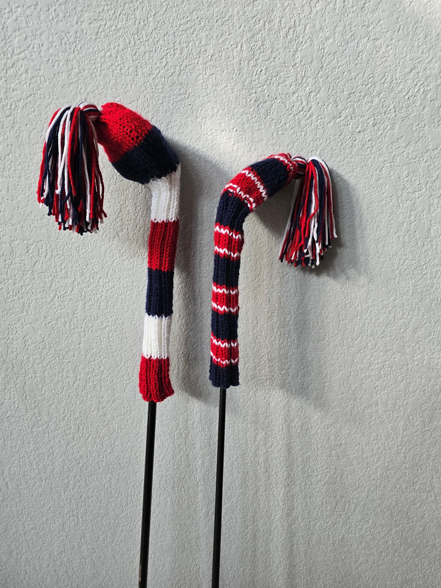 Hand Knit Golf Club Head Covers Retro-Vintage Custom Patriotic for Fairway Wood and Driver Custom for Milton