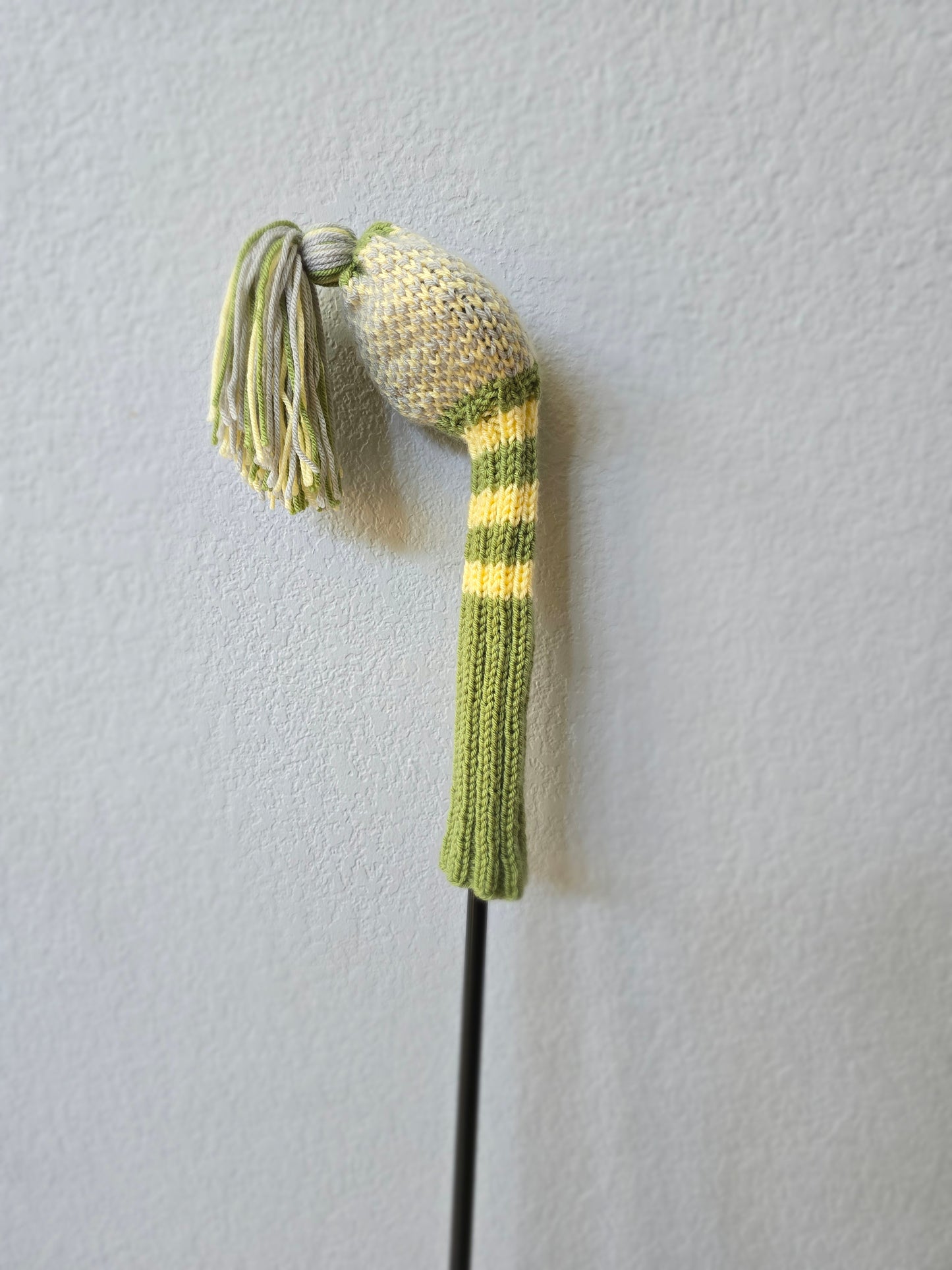 Custom Hand Knit Golf Club Head Cover Retro-Vintage Black, Red & White with Tassel for Driver for Josh