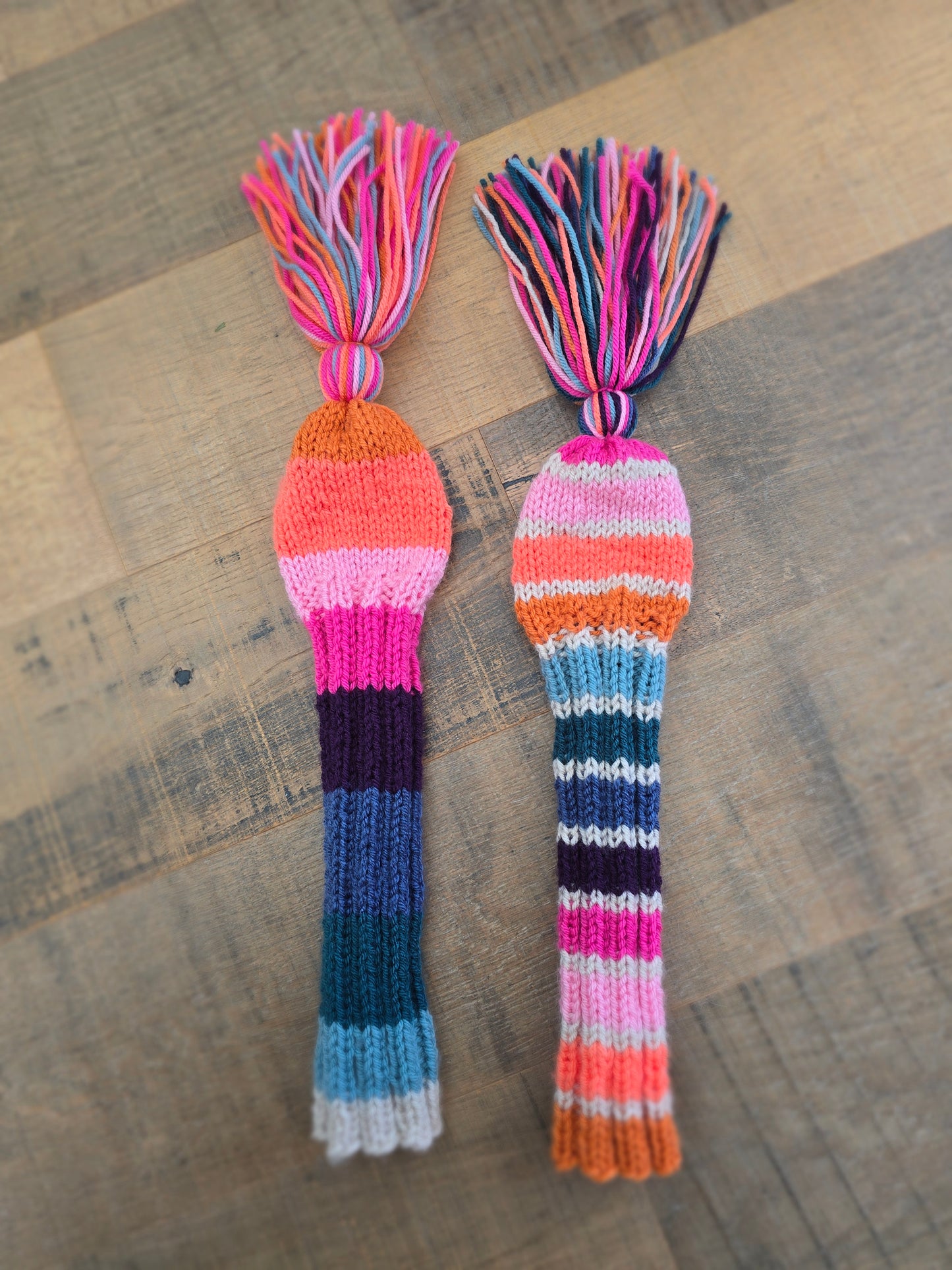 Hand Knit Golf Club Head Cover Retro-Vintage Custom Sunset Fairway Wood Covers