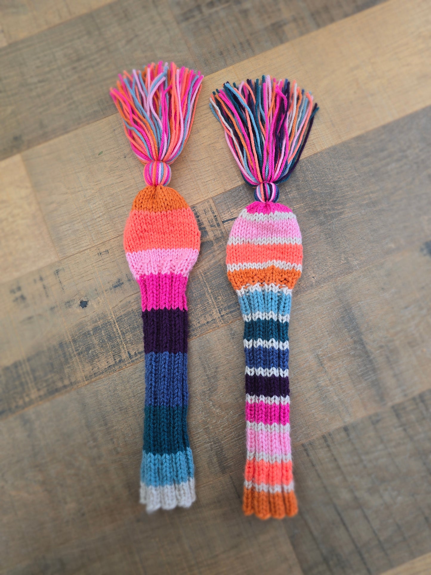Hand Knit Golf Club Head Cover Retro-Vintage Custom Sunset Fairway Wood Covers